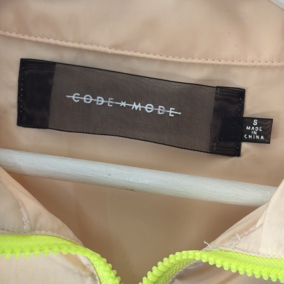 Code X Mode Half Zip Bright Green / Yellow and pale orange Windbreaker Size S - Picture 4 of 7